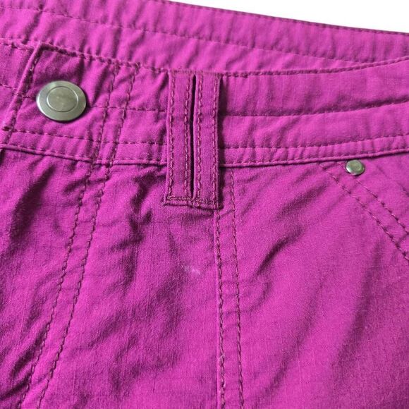 Title Nine Plum Shorts Womens 6‎ Purple Side Zip Pockets Stretch Outdoors - Picture 3 of 7